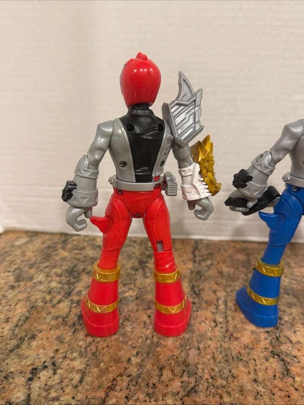 Power Rangers Battle Attackers Dino Fury Red Blue & Super Ninja Master Lot Of 3